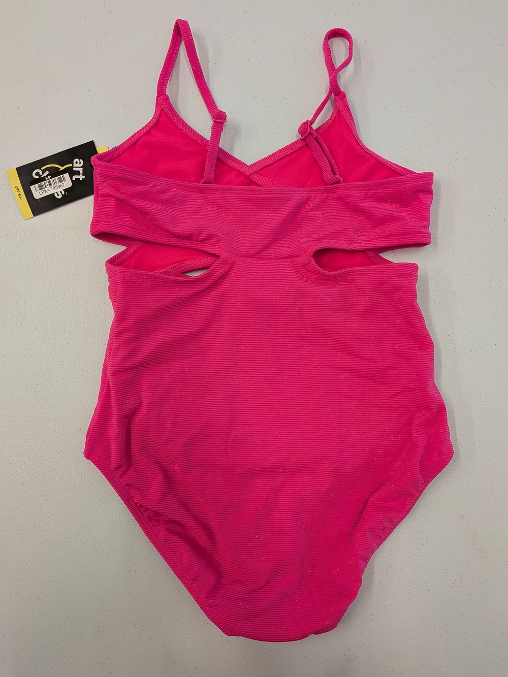 Art Class Girls Pink Cut Out Swimsuit XL 14 One Piece Trendy Summer Beachwear